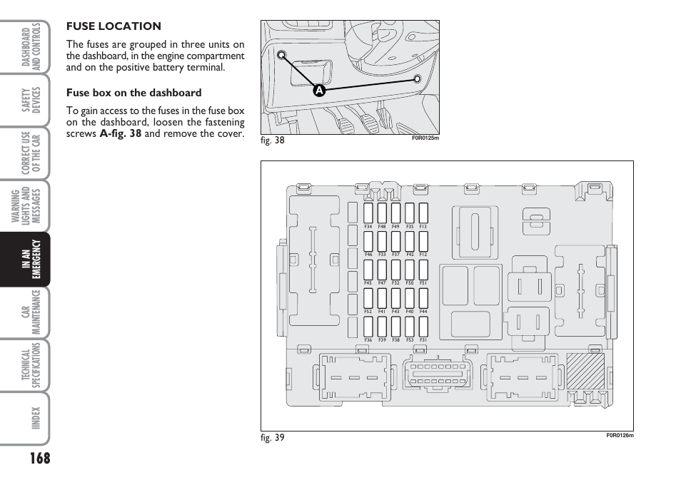 Fig. 39, Fig. 38 | FIAT Linea User Manual | Page 169 / 230