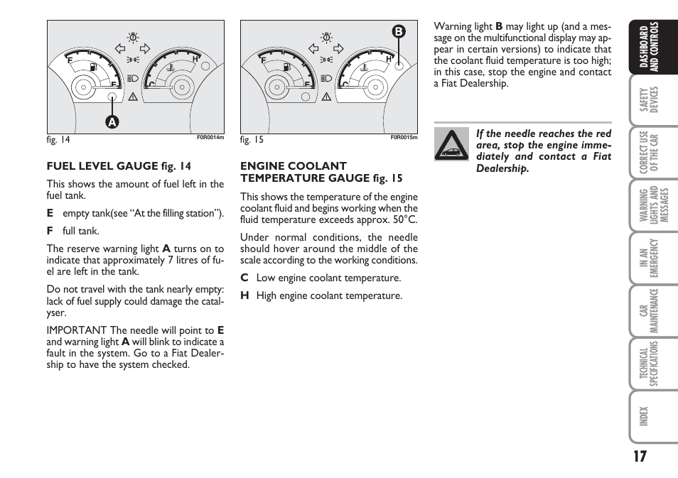 FIAT Linea User Manual | Page 18 / 230