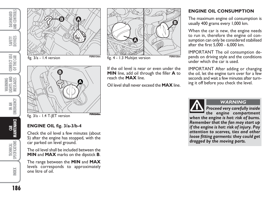 FIAT Linea User Manual | Page 187 / 230