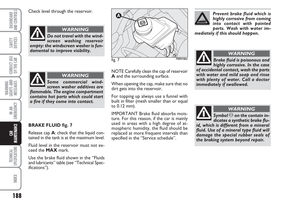 FIAT Linea User Manual | Page 189 / 230