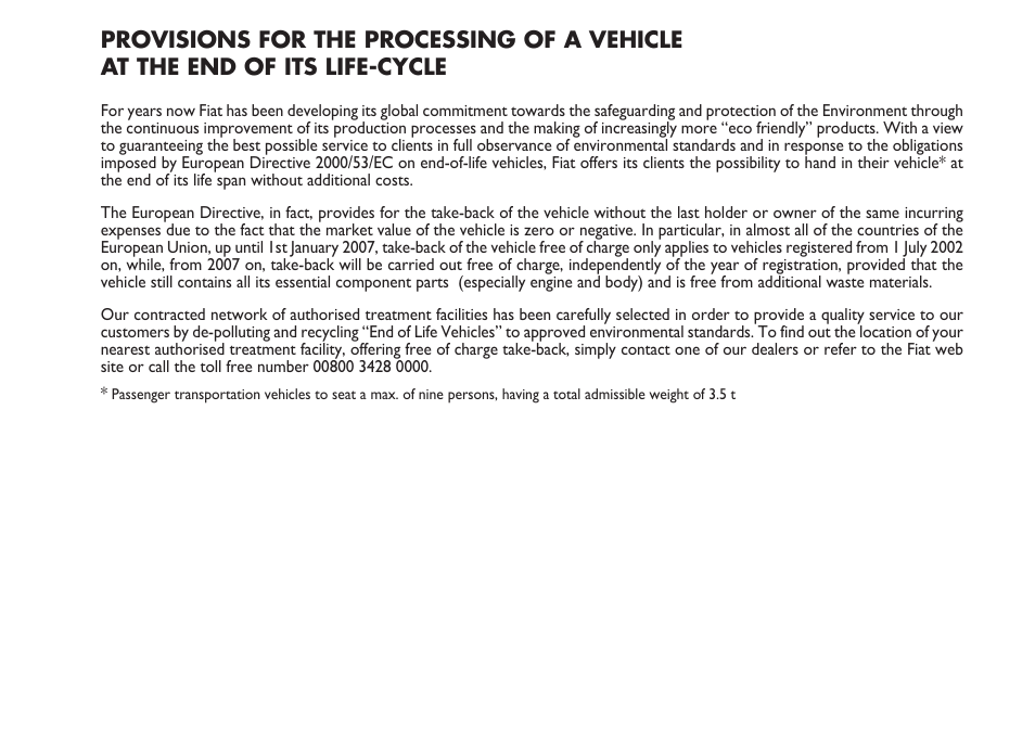 FIAT Linea User Manual | Page 223 / 230