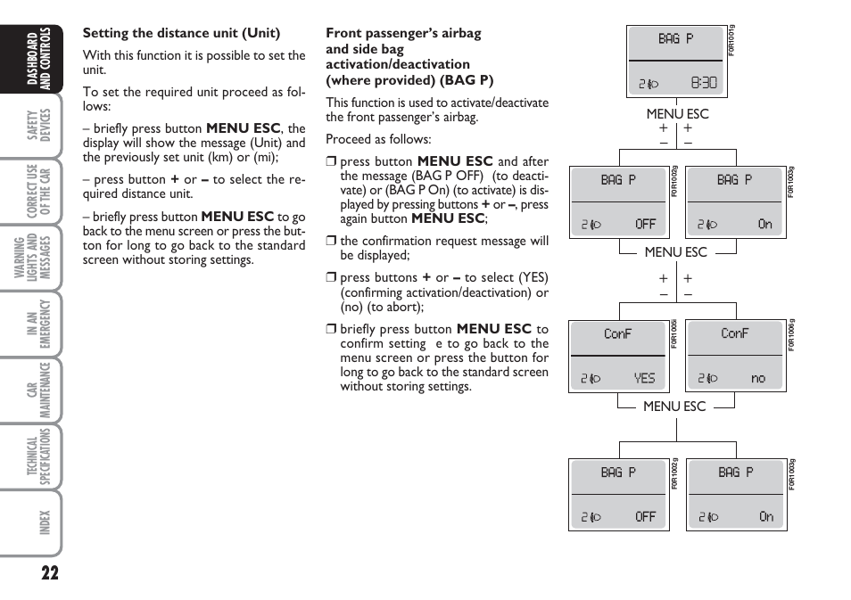 FIAT Linea User Manual | Page 23 / 230