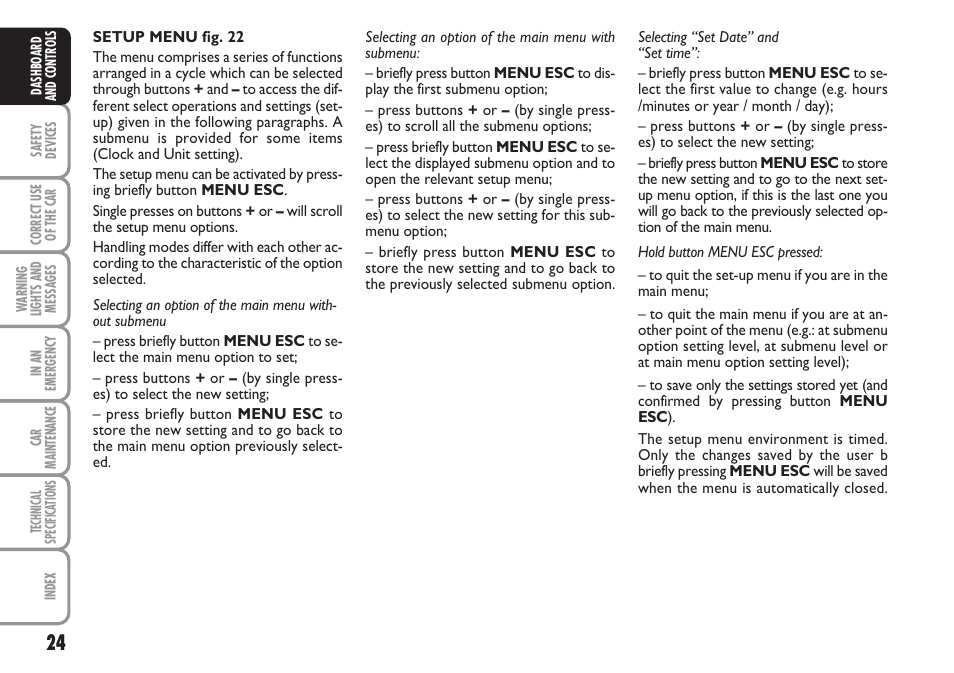 FIAT Linea User Manual | Page 25 / 230