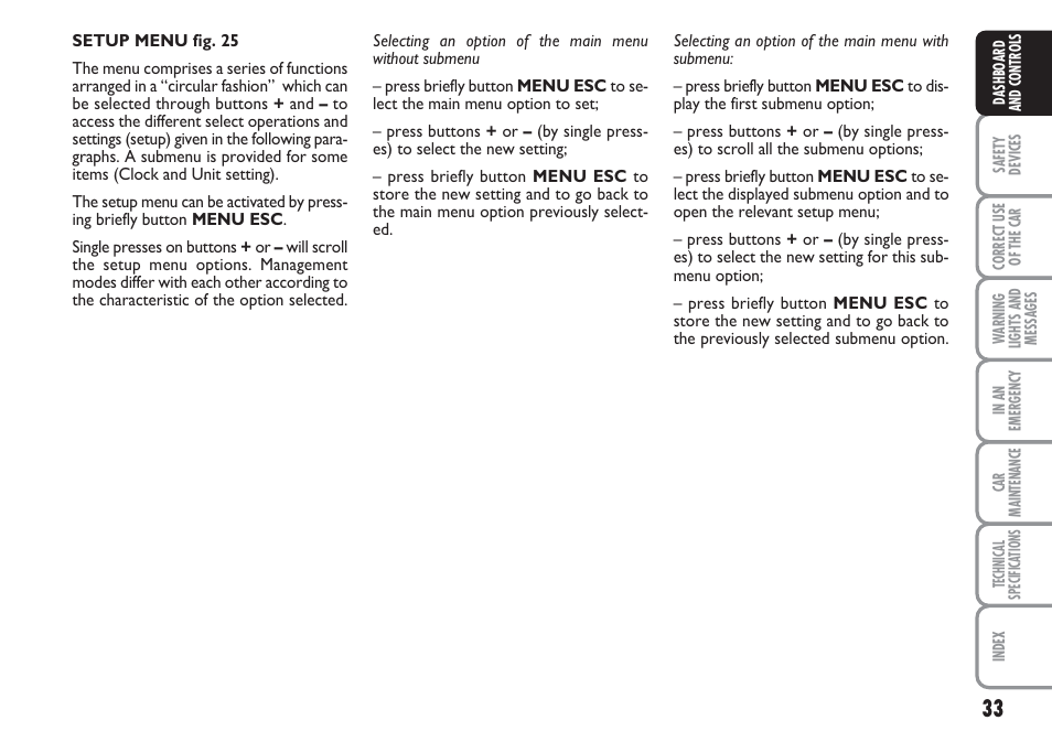 FIAT Linea User Manual | Page 34 / 230