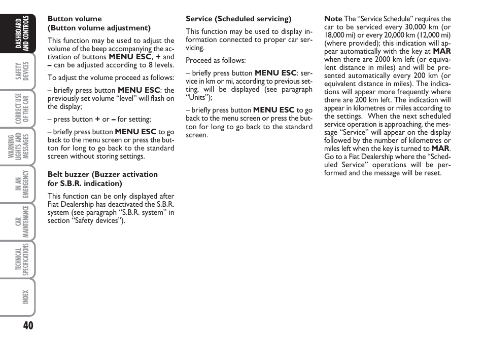 FIAT Linea User Manual | Page 41 / 230