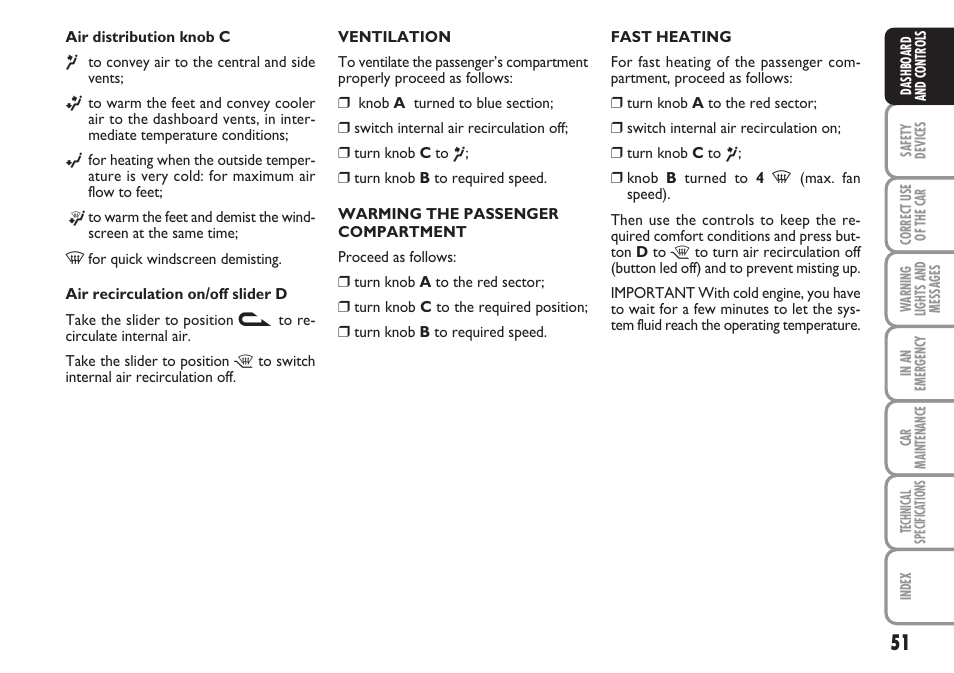 FIAT Linea User Manual | Page 52 / 230