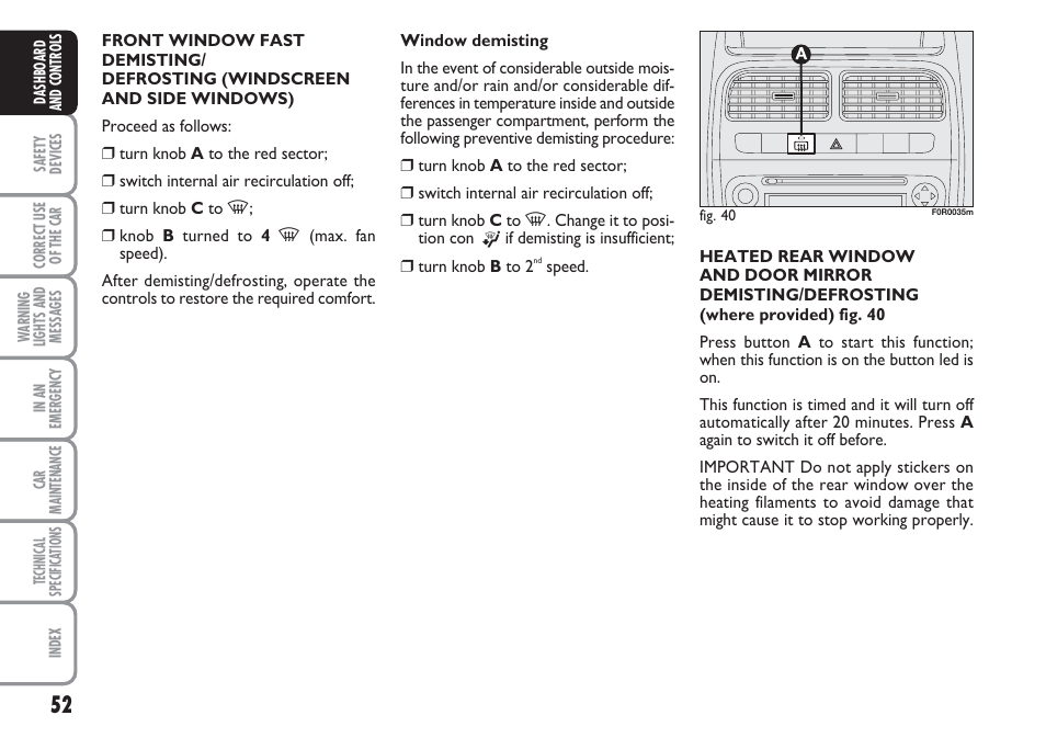 FIAT Linea User Manual | Page 53 / 230