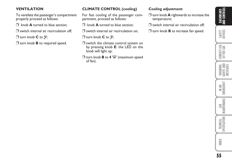 FIAT Linea User Manual | Page 56 / 230