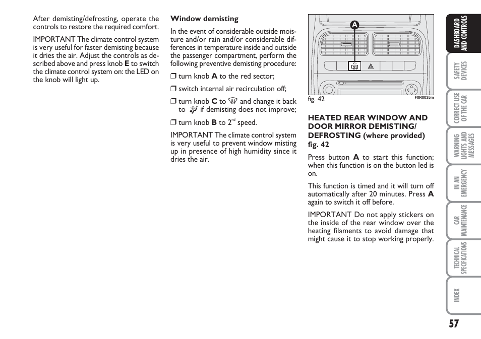 FIAT Linea User Manual | Page 58 / 230