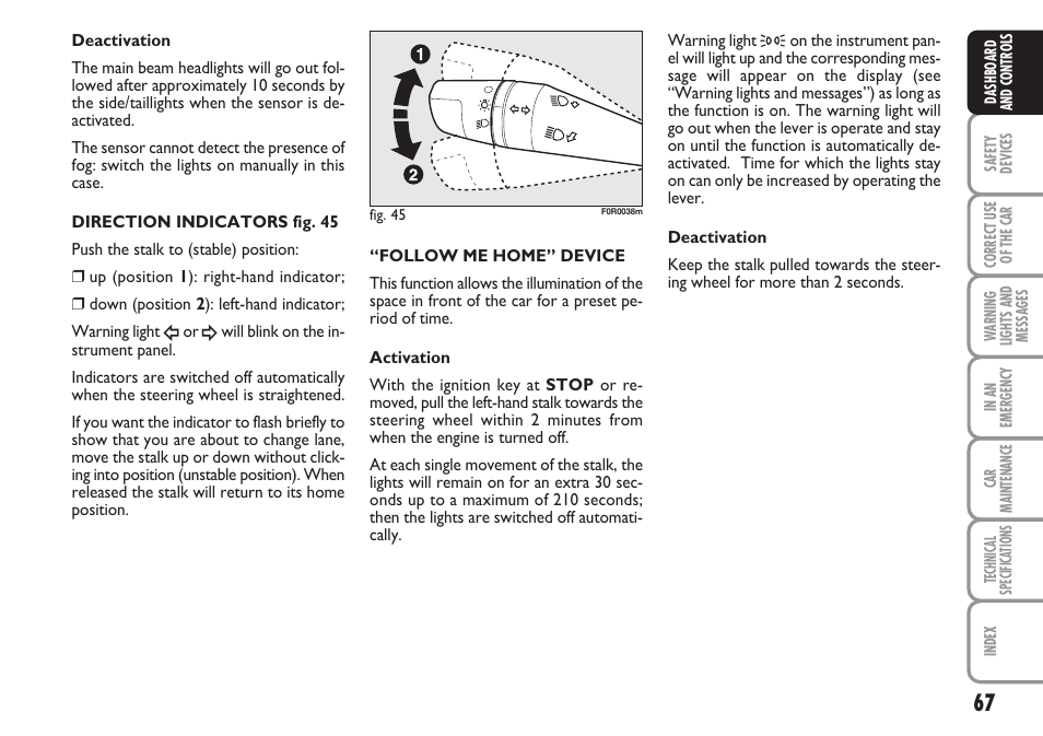 FIAT Linea User Manual | Page 68 / 230