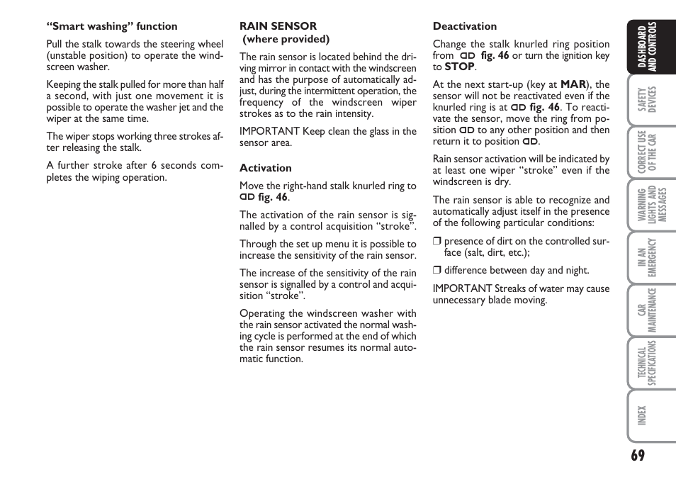 FIAT Linea User Manual | Page 70 / 230