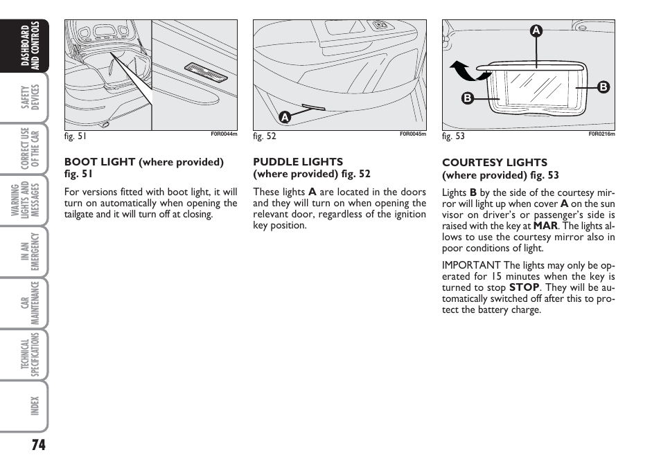 FIAT Linea User Manual | Page 75 / 230