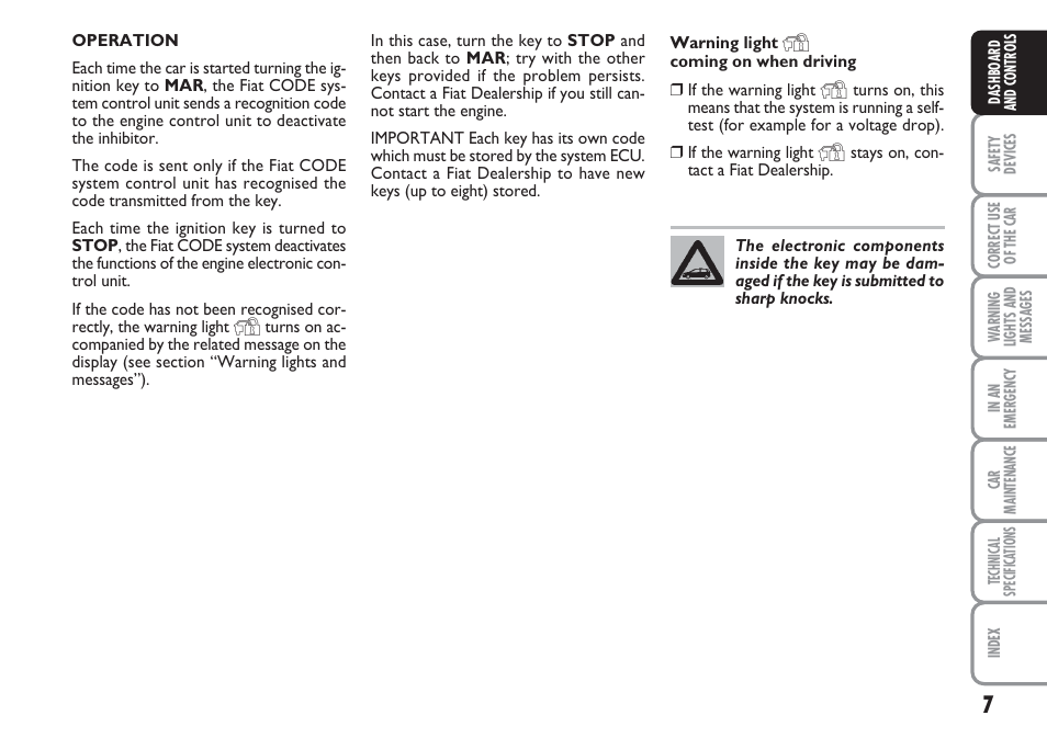 FIAT Linea User Manual | Page 8 / 230