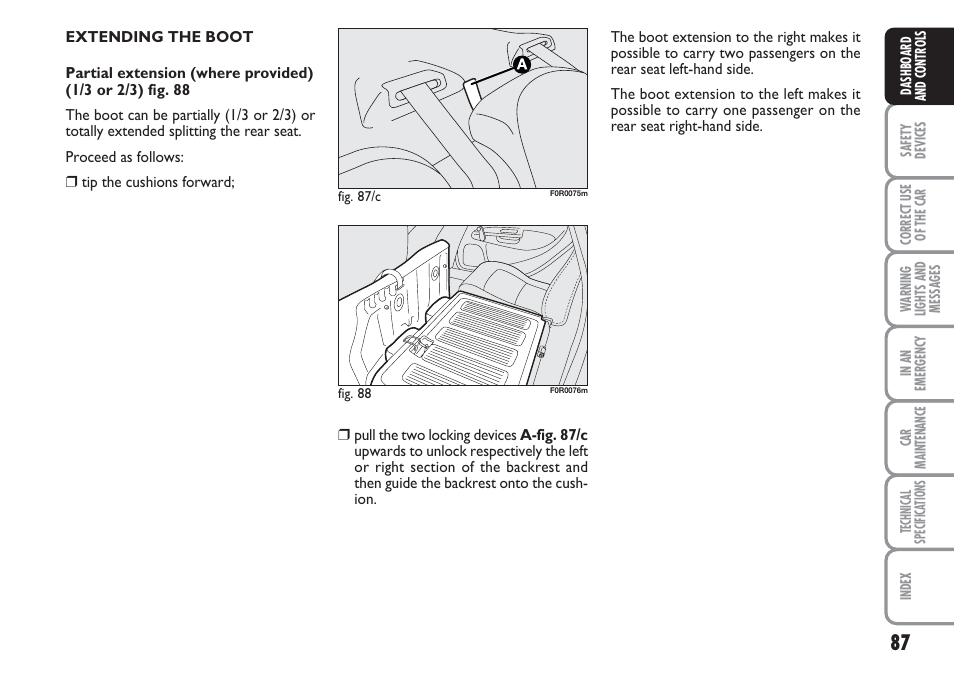 FIAT Linea User Manual | Page 88 / 230