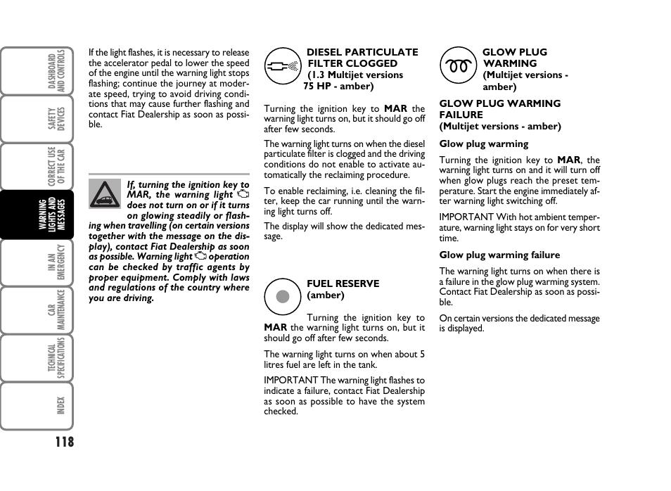 FIAT Panda Classic User Manual | Page 120 / 207