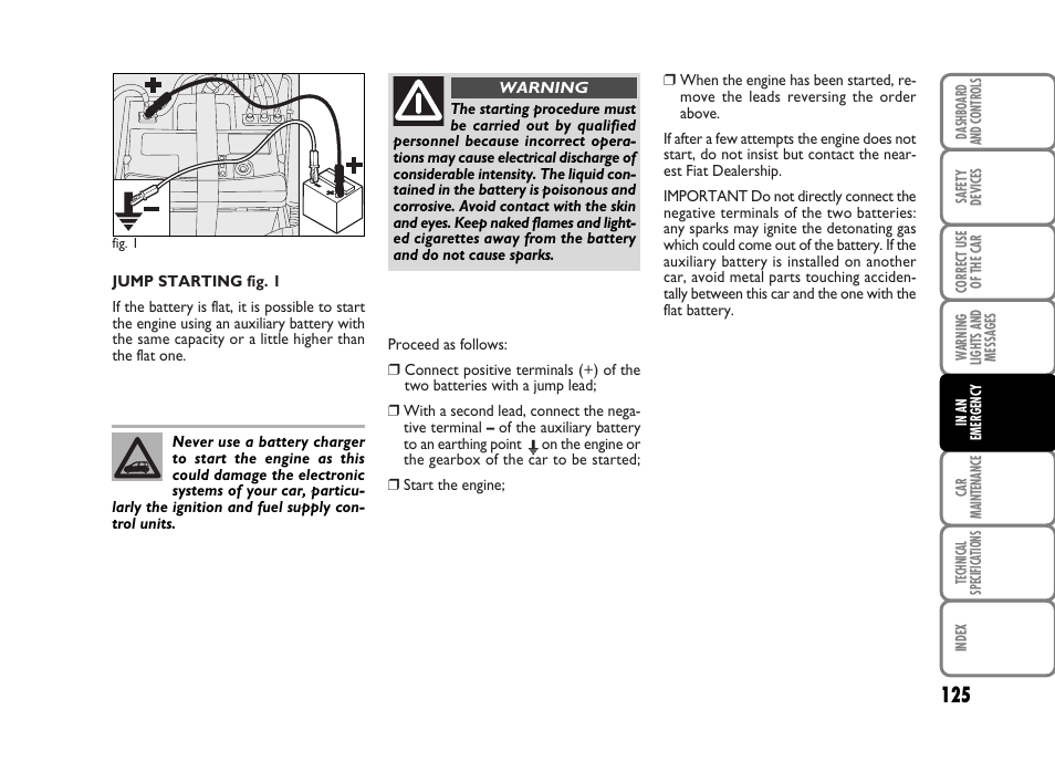 FIAT Panda Classic User Manual | Page 127 / 207