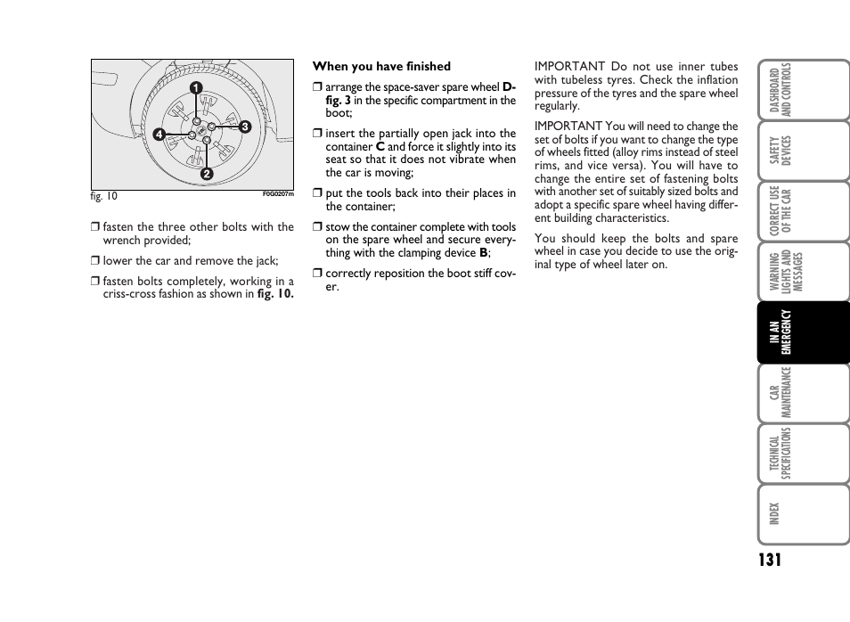 FIAT Panda Classic User Manual | Page 133 / 207