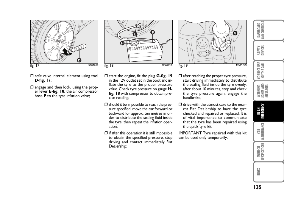 FIAT Panda Classic User Manual | Page 137 / 207