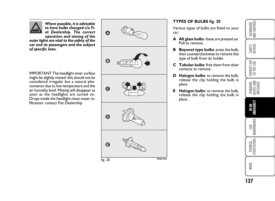 FIAT Panda Classic User Manual | Page 139 / 207