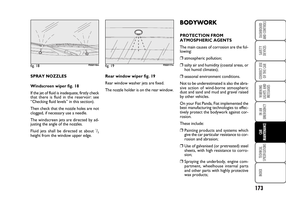 Bodywork | FIAT Panda Classic User Manual | Page 175 / 207