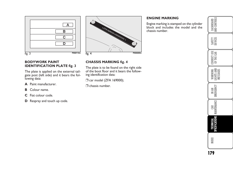 FIAT Panda Classic User Manual | Page 181 / 207