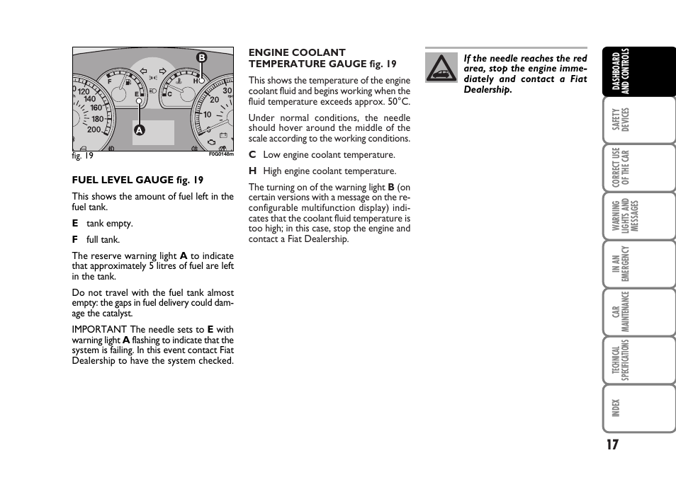 FIAT Panda Classic User Manual | Page 19 / 207