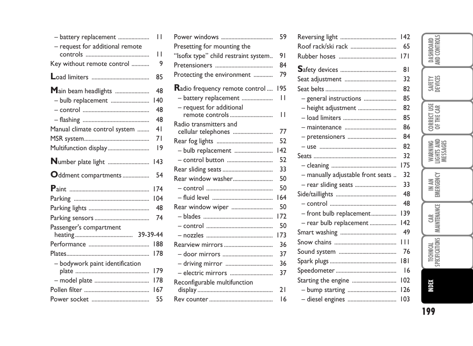 FIAT Panda Classic User Manual | Page 201 / 207