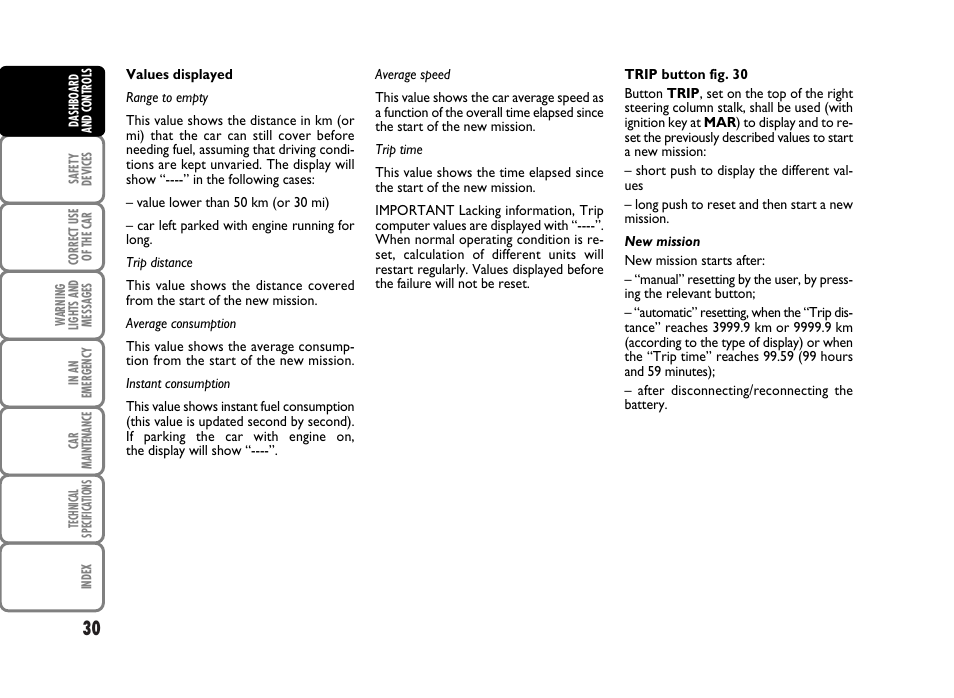 FIAT Panda Classic User Manual | Page 32 / 207