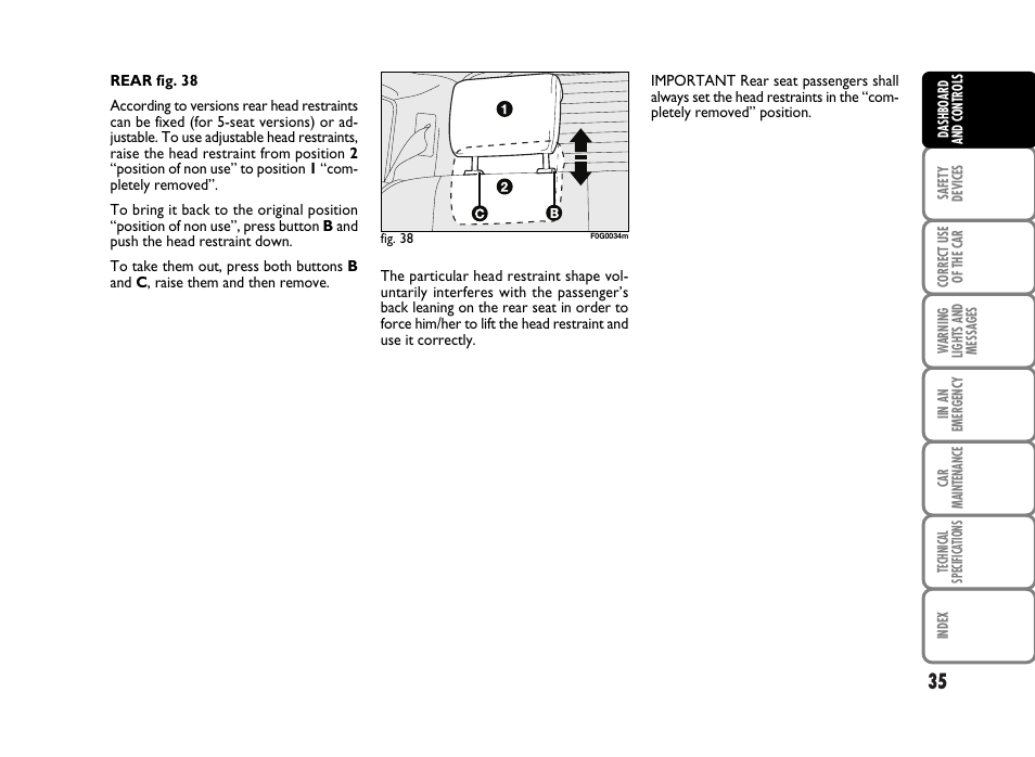 FIAT Panda Classic User Manual | Page 37 / 207