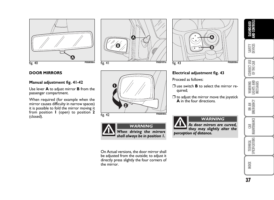 FIAT Panda Classic User Manual | Page 39 / 207