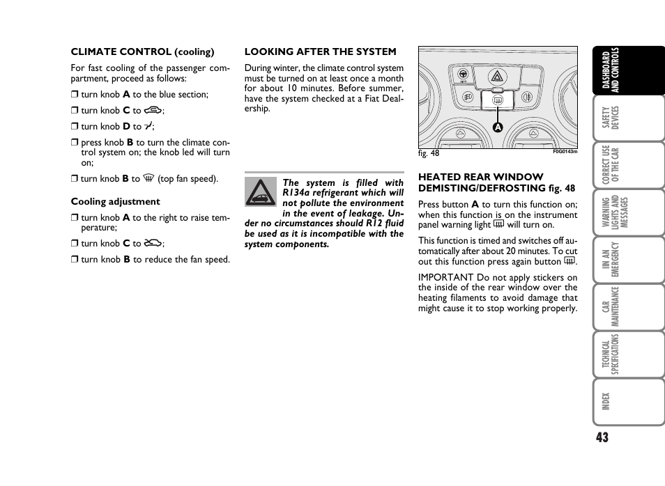 FIAT Panda Classic User Manual | Page 45 / 207