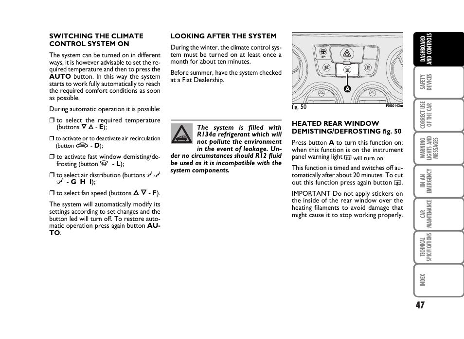 FIAT Panda Classic User Manual | Page 49 / 207