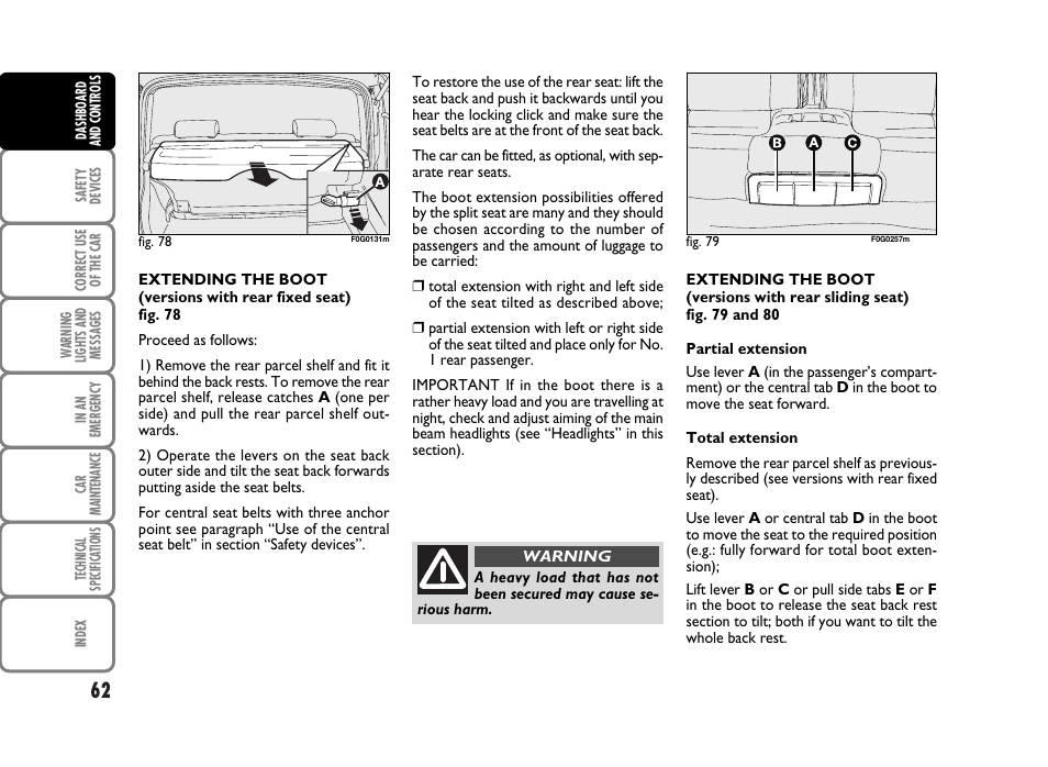 FIAT Panda Classic User Manual | Page 64 / 207