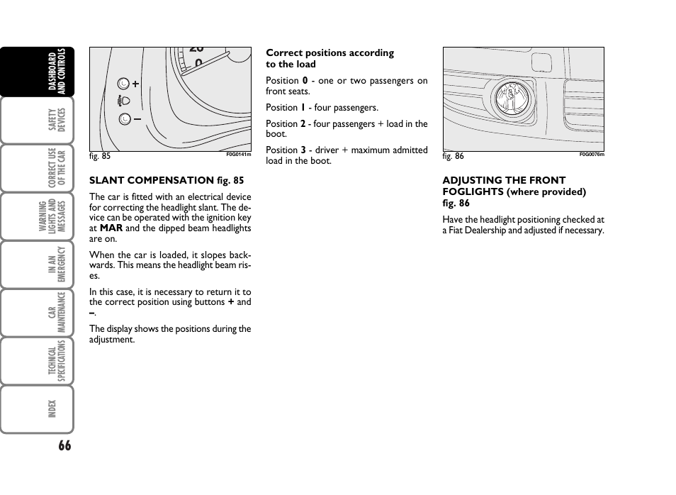 FIAT Panda Classic User Manual | Page 68 / 207