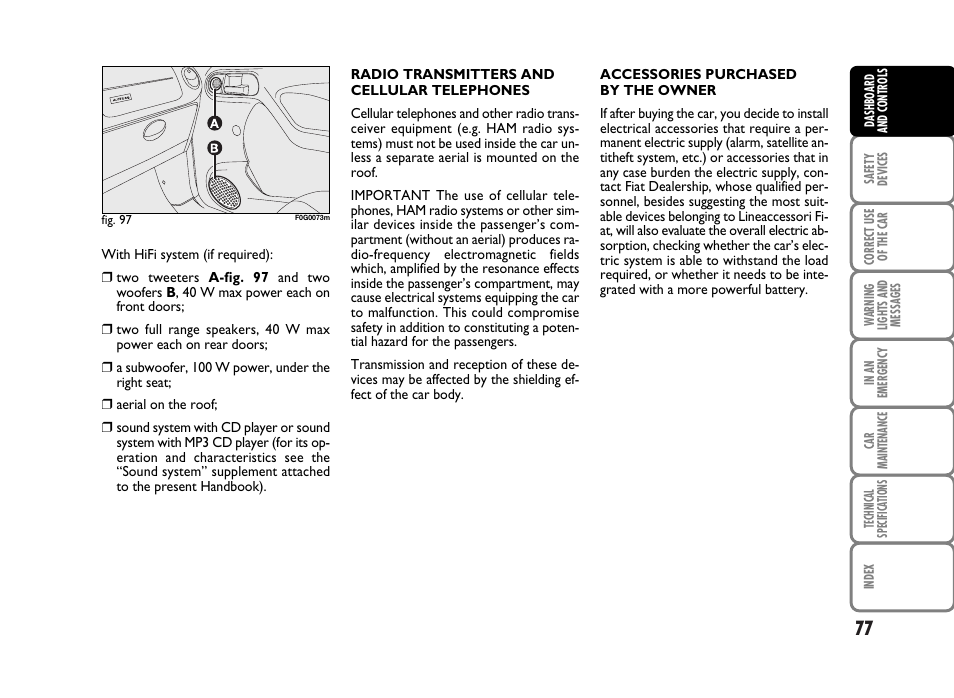 FIAT Panda Classic User Manual | Page 79 / 207