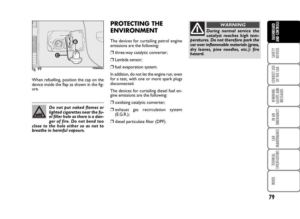 Protecting the environment | FIAT Panda Classic User Manual | Page 81 / 207