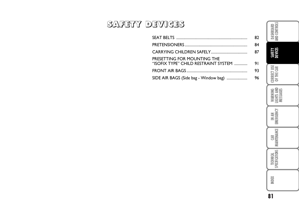 100 panda new gb.pdf | FIAT Panda Classic User Manual | Page 83 / 207