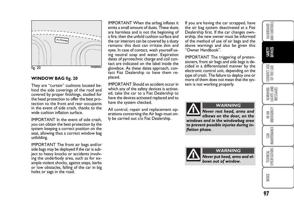 FIAT Panda Classic User Manual | Page 99 / 207