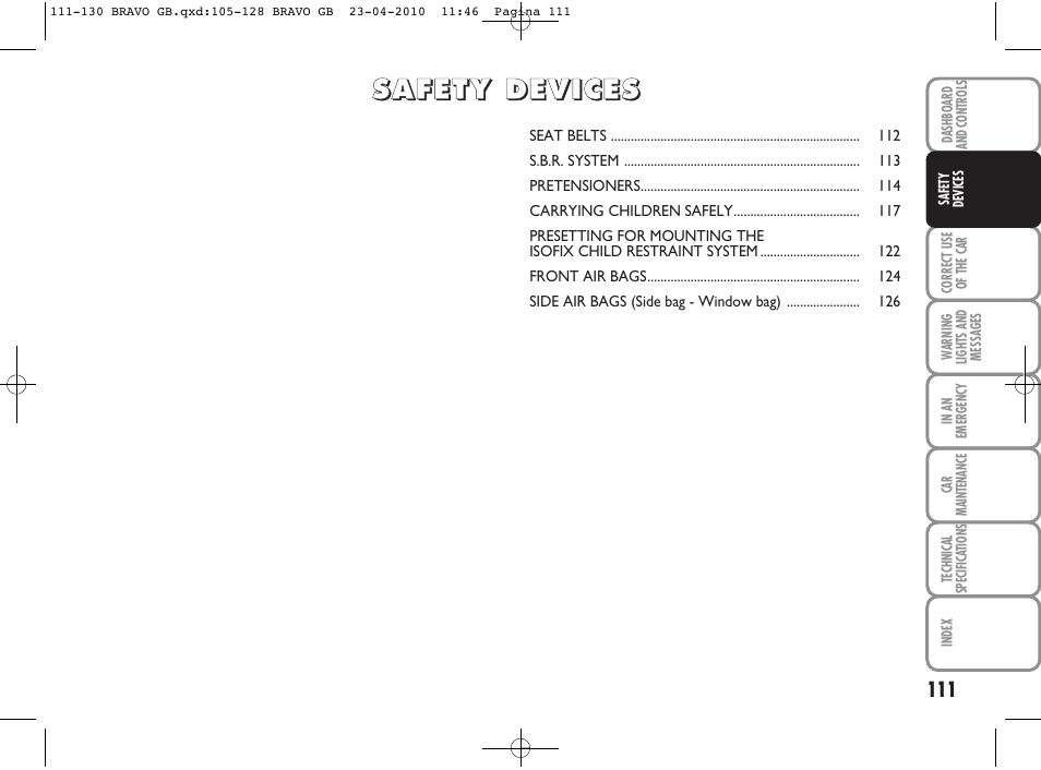 130_bravo_gb | FIAT Bravo User Manual | Page 113 / 263