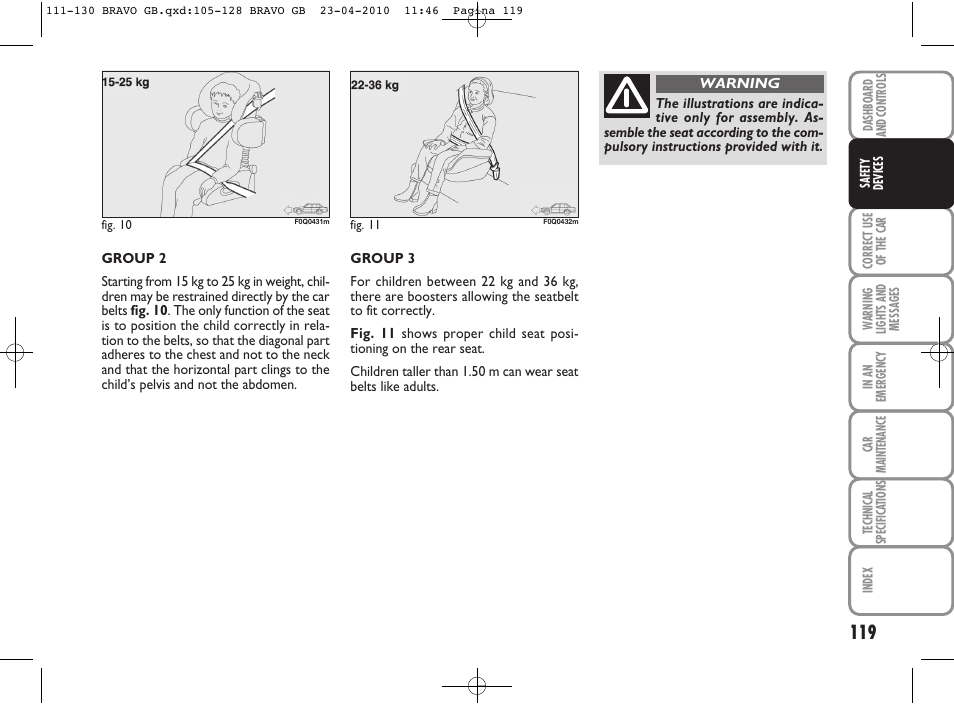 FIAT Bravo User Manual | Page 121 / 263