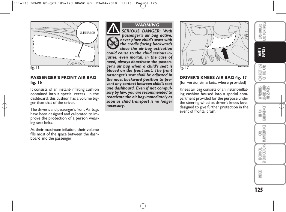 FIAT Bravo User Manual | Page 127 / 263