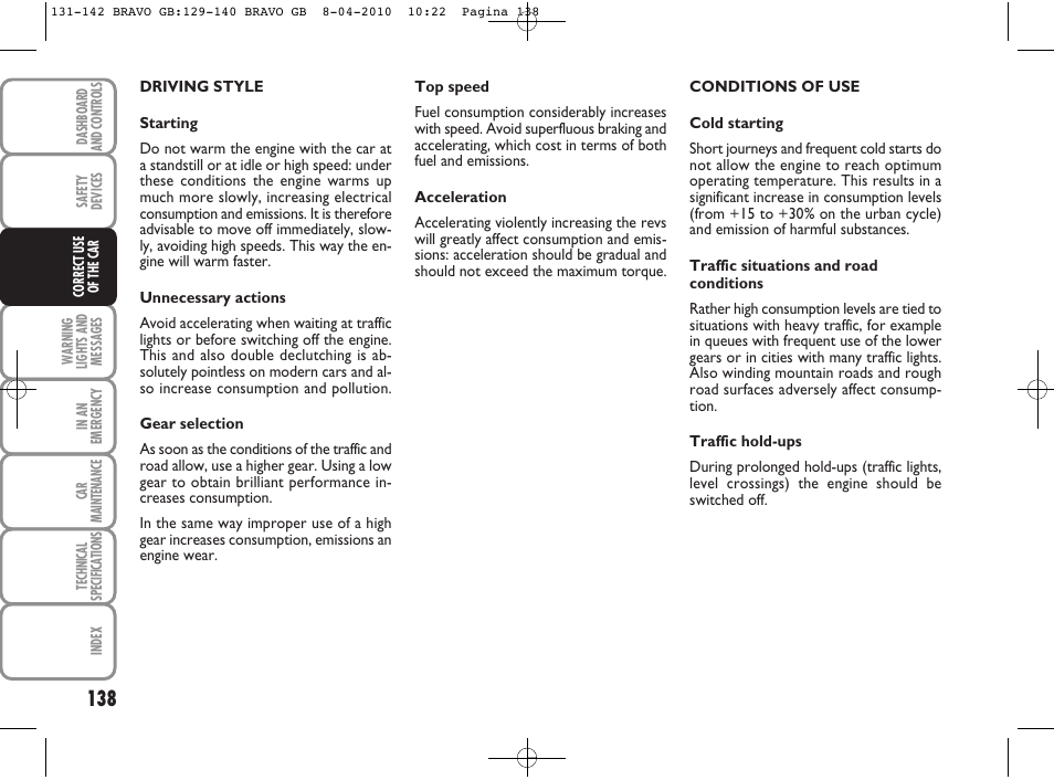 FIAT Bravo User Manual | Page 140 / 263