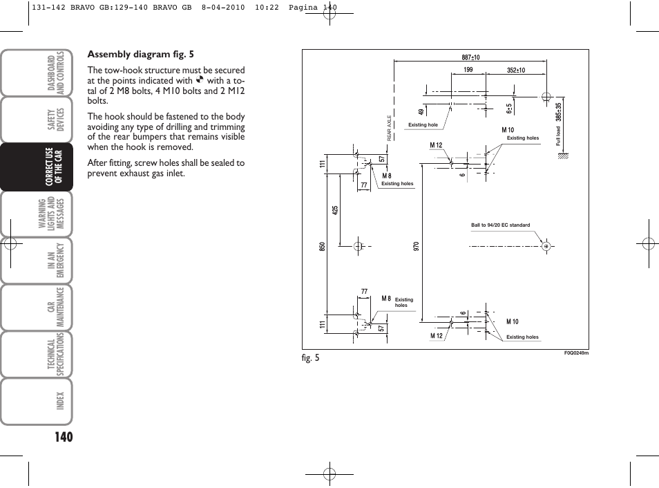 FIAT Bravo User Manual | Page 142 / 263