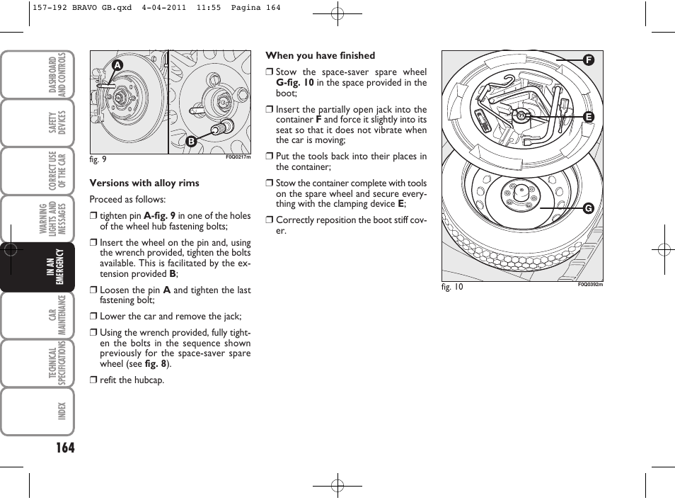 FIAT Bravo User Manual | Page 166 / 263