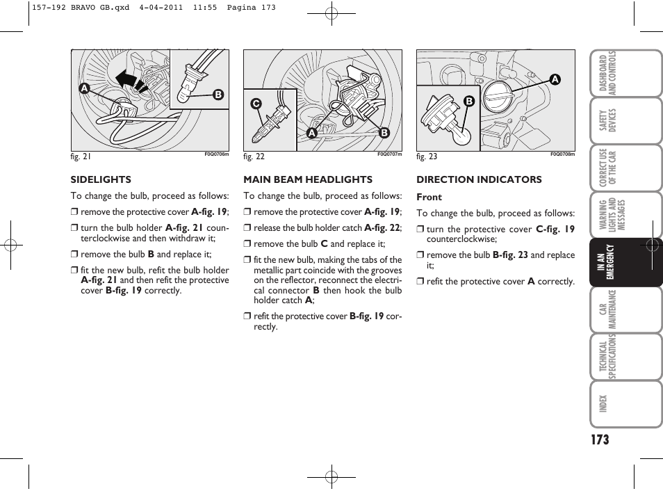 FIAT Bravo User Manual | Page 175 / 263