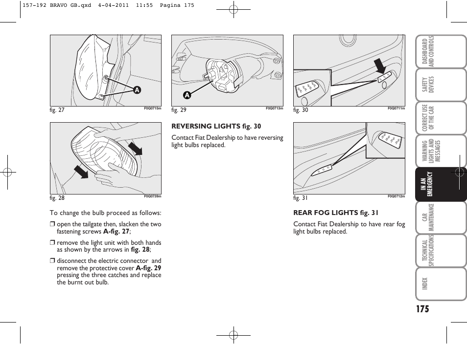 FIAT Bravo User Manual | Page 177 / 263