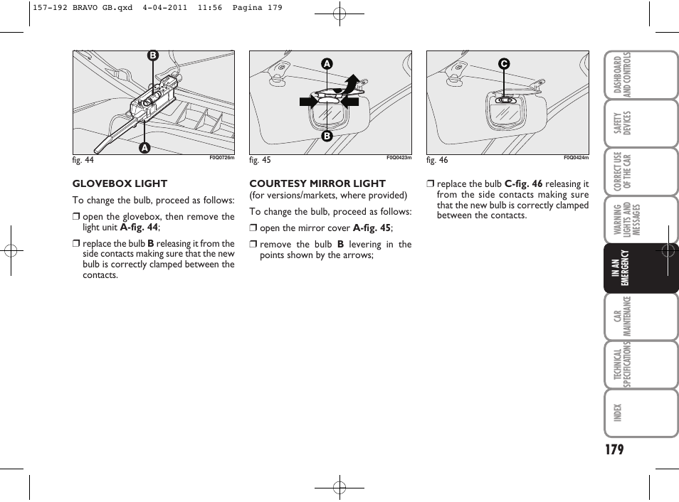 FIAT Bravo User Manual | Page 181 / 263