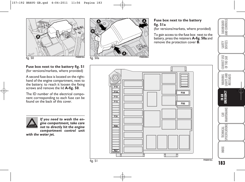 FIAT Bravo User Manual | Page 185 / 263