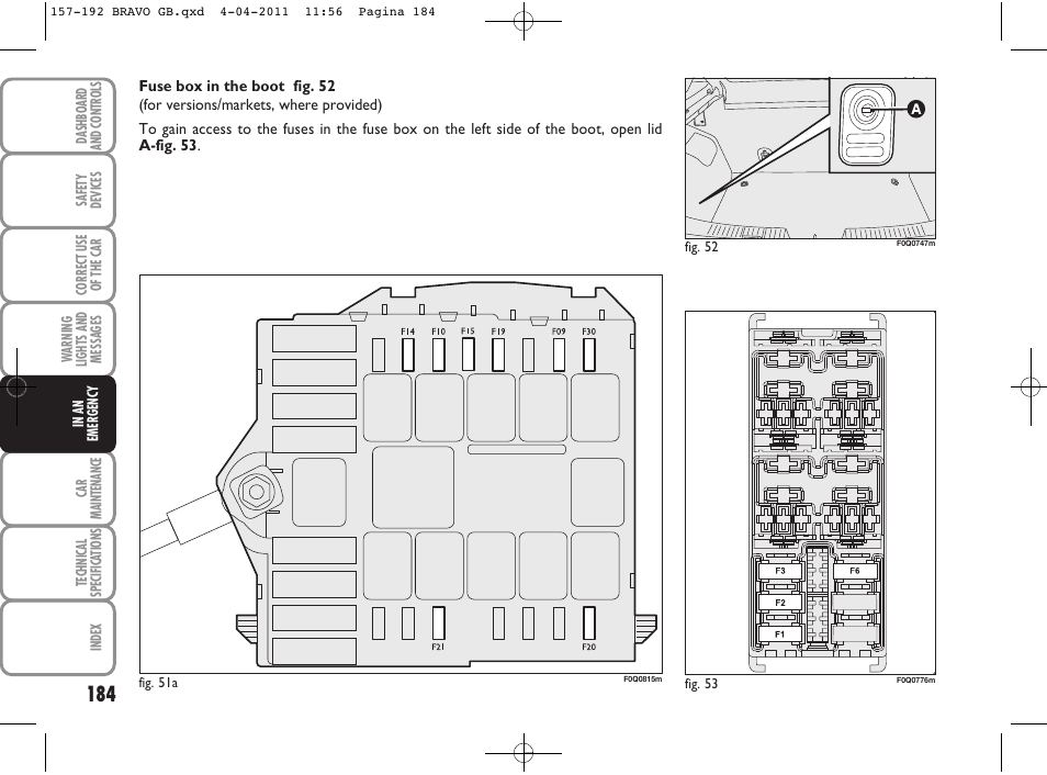 FIAT Bravo User Manual | Page 186 / 263