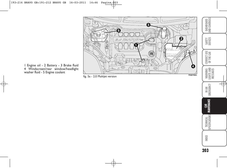 FIAT Bravo User Manual | Page 205 / 263